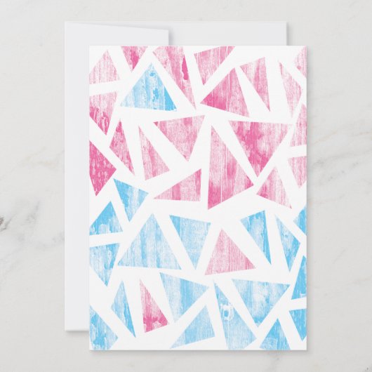 Wielen of heels gender onthullen uitnodiging (Achterkant)