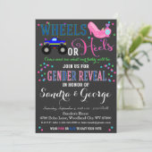 Wielen of heels Genderkwesties onthullen partijuit Kaart (Staand voorkant)