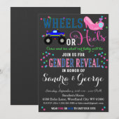 Wielen of heels Genderkwesties onthullen partijuit Kaart (Voorkant / Achterkant)