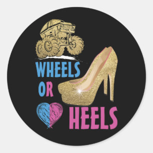 Wielen of Heels je mama houdt van je geslacht Ronde Sticker