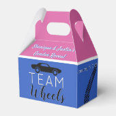 Wielen of Wielen | Roze & Blauw {CAR} Geslacht ont Bedankdoosjes (Achterkant)