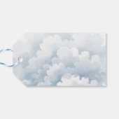 Wielen Omhoog Teddybeer Vliegtuig Baby Shower Cadeaulabel (Achterkant Horizontaal)