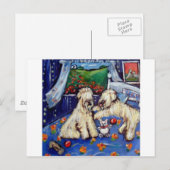 Wielen op bed met teddybeer briefkaart (Voorkant / Achterkant)