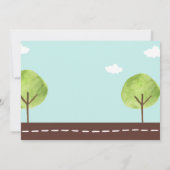 Wielen op de bus Birthday Invite School Bus Party Kaart (Achterkant)