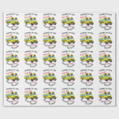 Wielen op de bus cadeaupapier (Vlak)