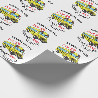 Wielen op de bus cadeaupapier
