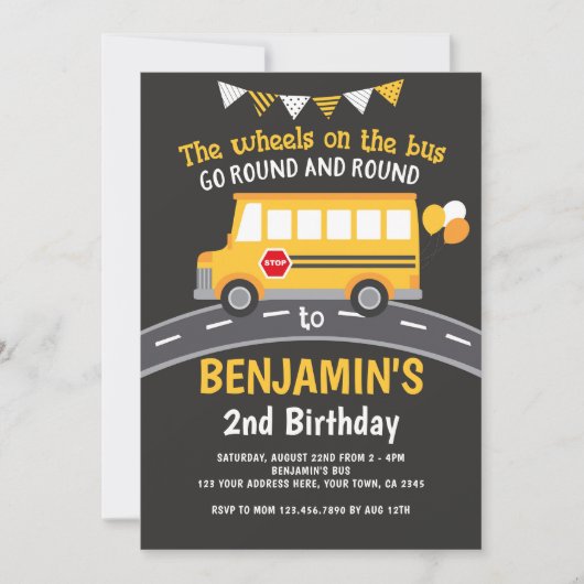 Wielen op de bus kaart (Voorkant)