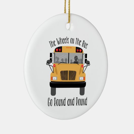 Wielen op de bus keramisch ornament (Rechts)