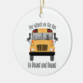 Wielen op de bus keramisch ornament (Links)