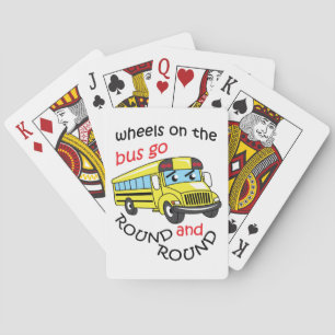 Wielen op de bus pokerkaarten