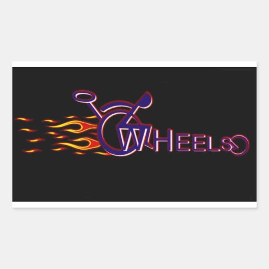 Wielen Rechthoekige Sticker (Voorkant)