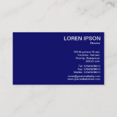 Wielen van de industrie - Dp Navy Blue en White Visitekaartje (Achterkant)