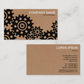 Wielen van de industrie - Kartonnen doos Visitekaartje (Voorkant / Achterkant)