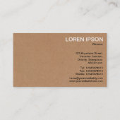 Wielen van de industrie - Kartonnen doos Visitekaartje (Achterkant)