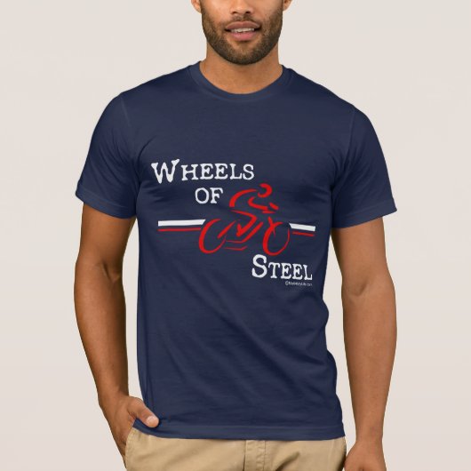 Wielen van staal t-shirt (Voorkant)