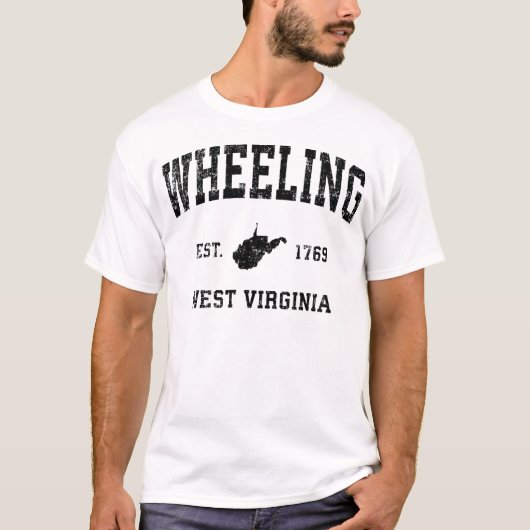 Wielen West Virginia WV T-shirt (Voorkant)