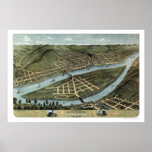 Wielen, WV Panorama - 1870 Poster (Voorkant)