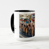 Wielerploeg in Pace Line Mok (Voorkant links)