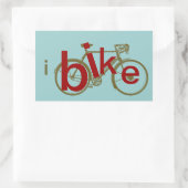 wielersport ~ liefdesfietsen rechthoekige sticker (Tas)