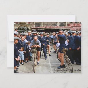 Wielerwedstrijd Parijs Roubaix 1900 Kleur Redux Briefkaart