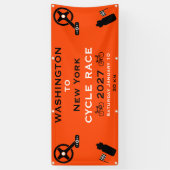 Wielerwedstrijd Spandoek (Verticaal)