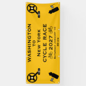 Wielerwedstrijd Spandoek (Verticaal)