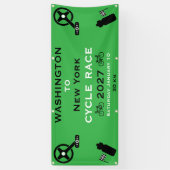 Wielerwedstrijd Spandoek (Verticaal)