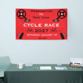 Wielerwedstrijd Spandoek (Beurs)