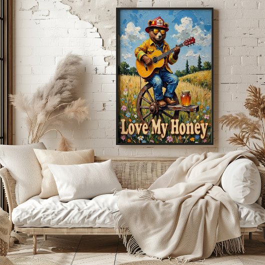 Wielharmonie: de rustieke ritmes van Beer Poster