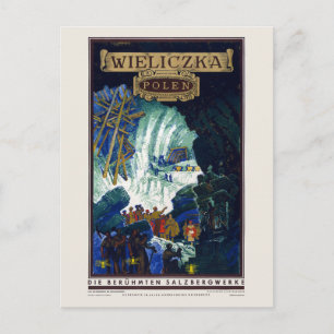 Wieliczka Poland Vintage Poster 1938 Briefkaart