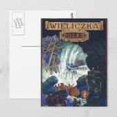 Wieliczka Polen/Polen Travel Salt Mine Art Briefkaart (Voorkant / Achterkant)