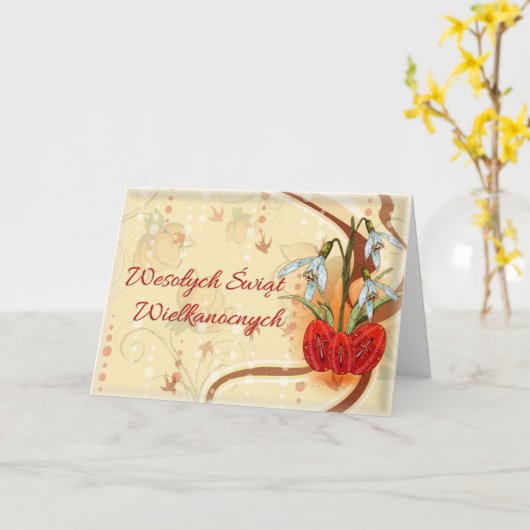 Wielkanocna kartka z pozdrowien Kaart (Gele Bloem)