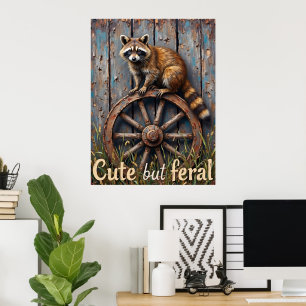 Wielkijker: een wasbeerbaars poster