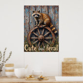 Wielkijker: een wasbeerbaars poster (Keuken)