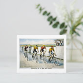 Wielmannen in een "Rode Hot Finish". Briefkaart (Staand voorkant)