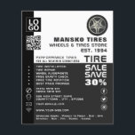 Wielontwerp, Logo, speciale winkel voor banden Flyer<br><div class="desc">Wielontwerp,  bandenwinkel/bandspecialistische winkel Adverteren brochure door de Visitekaartje winkel.</div>