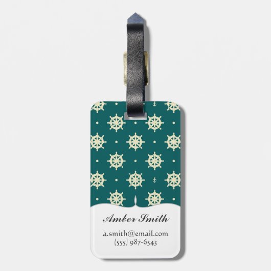  wielpatroon bagagelabel (Achterkant verticaal)