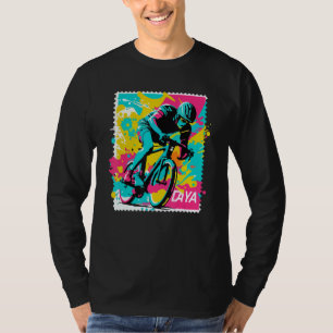 Wielrennen fiets rijder stempel koele wielrenner t-shirt