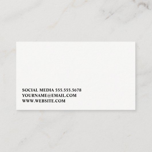 wielrenner | fitness-instructeur | sportschool visitekaartje (Achterkant)