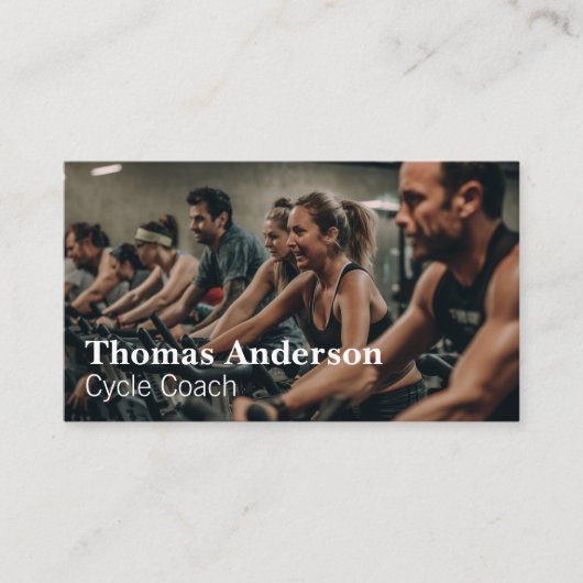 wielrenner | fitness-instructeur | sportschool visitekaartje (Voorkant)