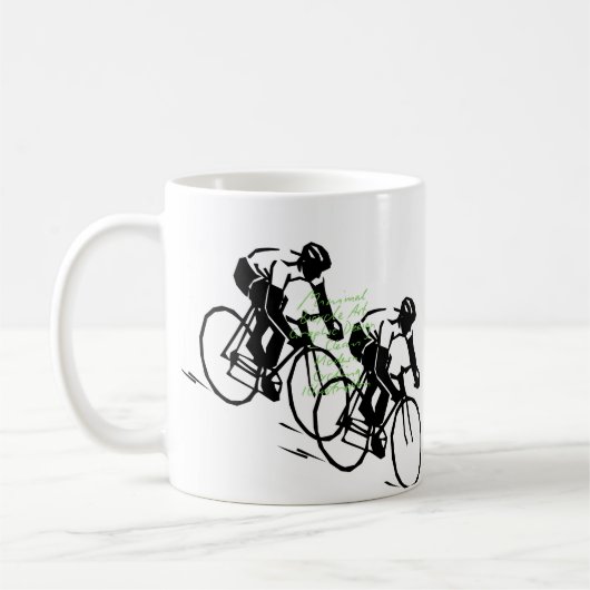 Wielrenrace Kunst Koffiemok (Links)
