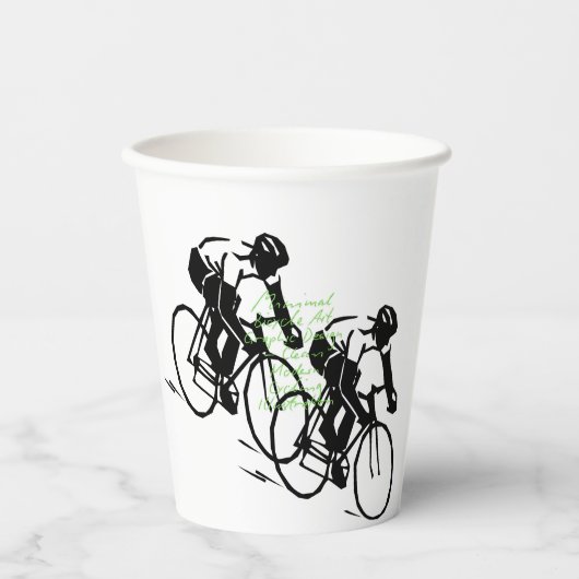 Wielrenrace papieren bekers (Voorkant)