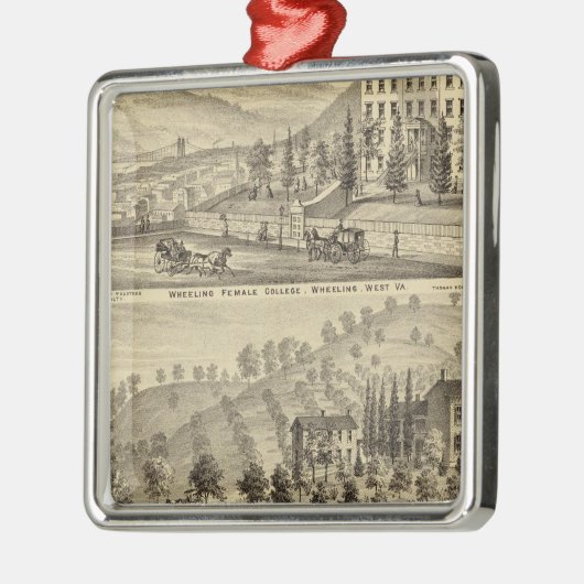 Wielscollege, wielrennen metalen ornament (Links)