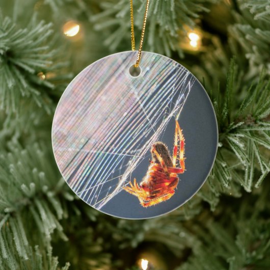 Wielspin op Web Keramisch Ornament (Boom)