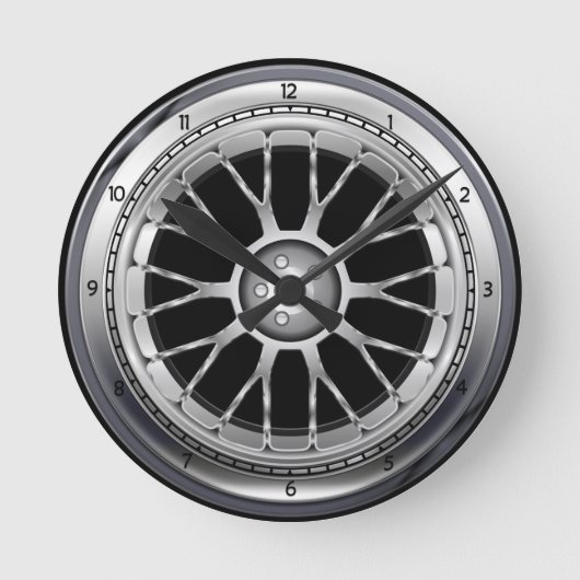 Wielstalen wrijfkast ronde klok (Voorkant)