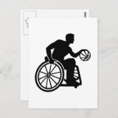 Wielstoel basketbal briefkaart (Voorkant / Achterkant)