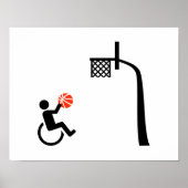 Wielstoel basketbal poster (Voorkant)