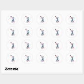 Wielstoel Basketball Ronde Sticker (Vel)