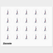 Wielstoel Basketball Ronde Sticker (Vel)