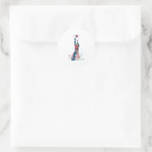 Wielstoel Basketball Ronde Sticker (Tas)